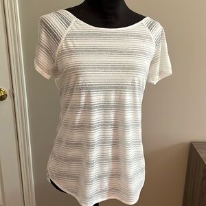 White striped yoga top, XS from Athleta